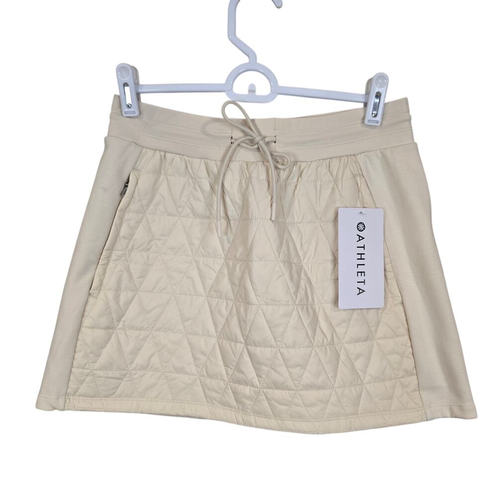 NEW NWT Women's Athleta Off-White Solstice Mini Skirt | Size 2 Petite